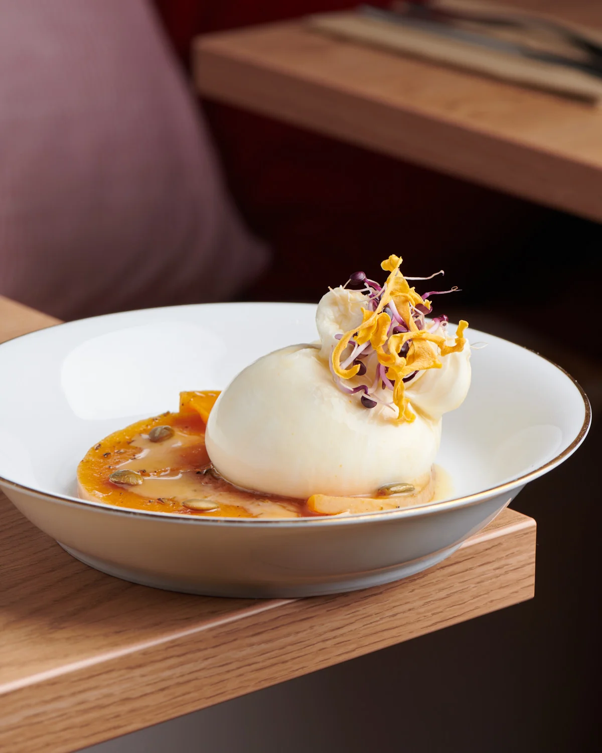 Photographie culinaire L'Escalette — burrata