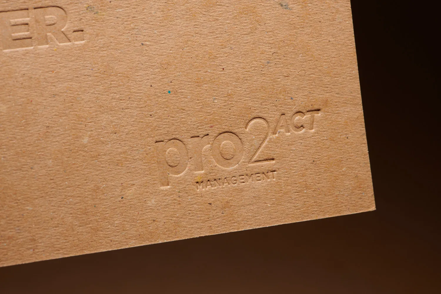 Pro2Act — Packshot carte de voeux impression
