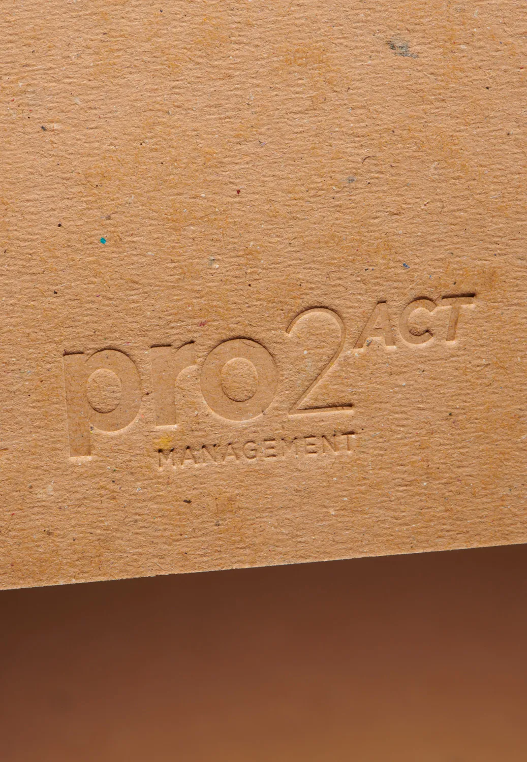 Pro2Act — Packshot carte de voeux détail