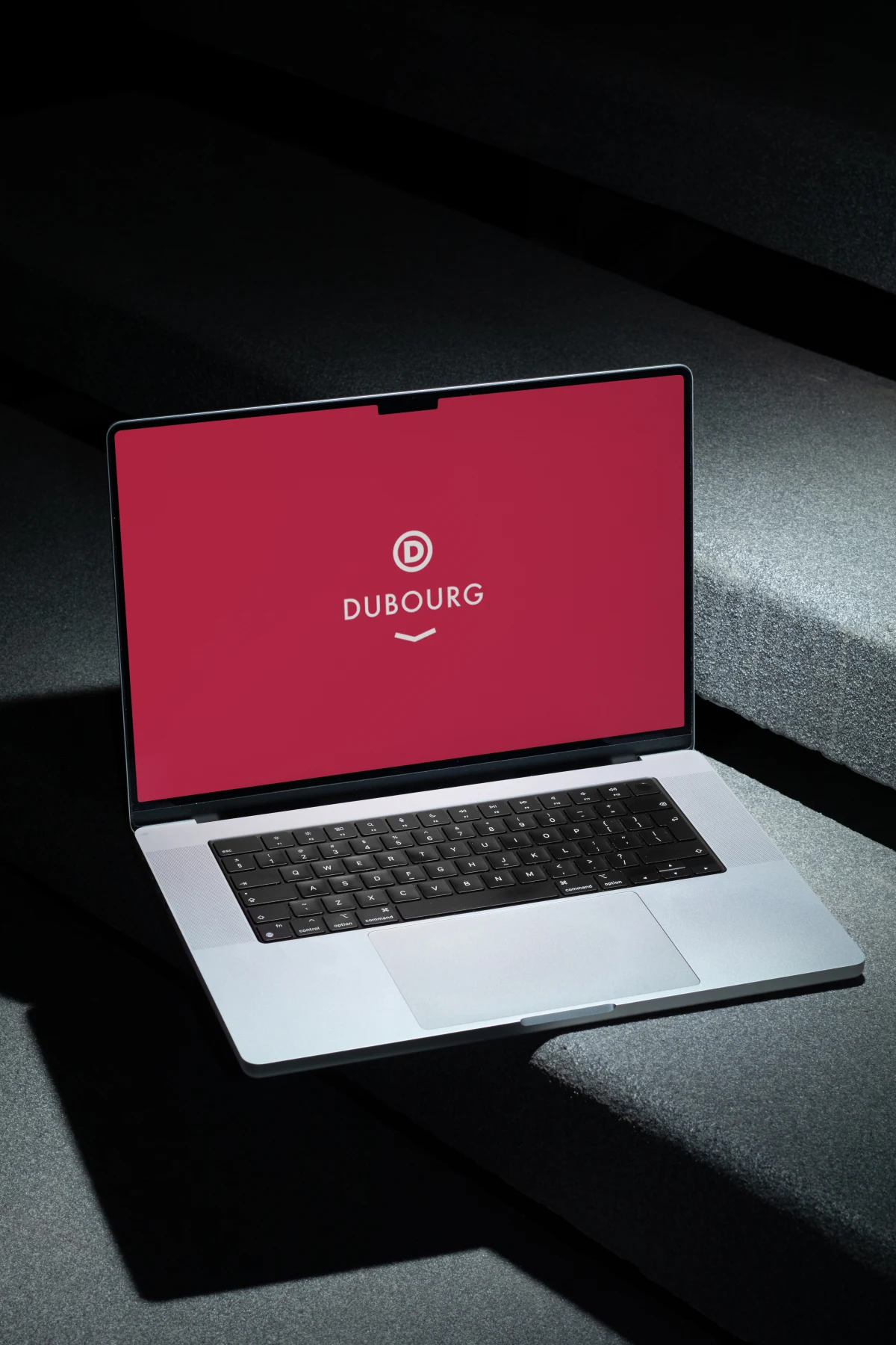 Site web Dubourg — identité écran, MacBook