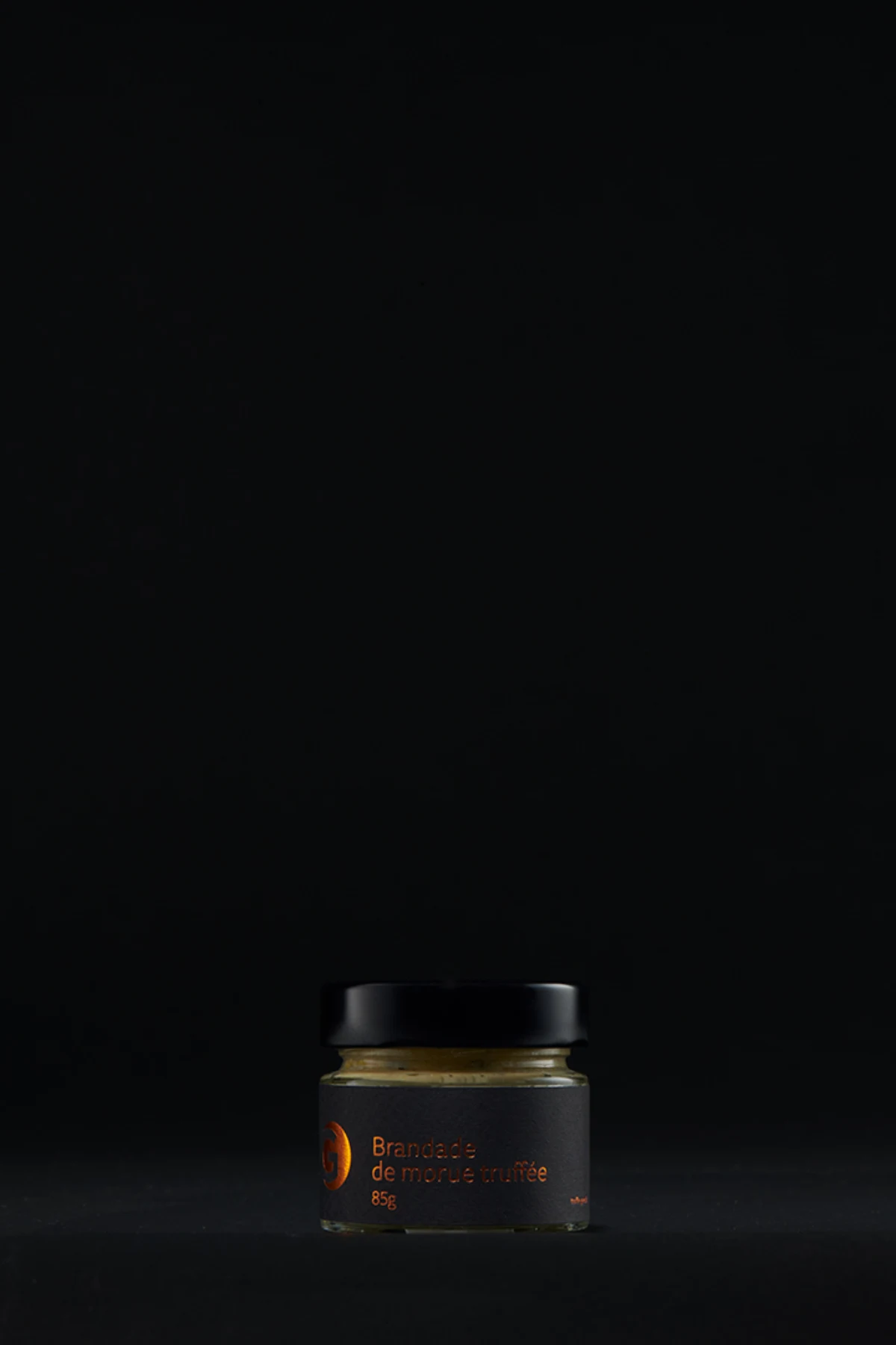 Packaging petit pot 85g — brandade de morue truffée